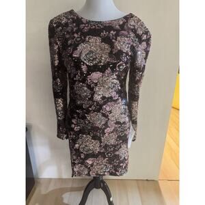 NWT DRESS THE POPULATION NATALIA FLORAL SEQUENCE DRESS